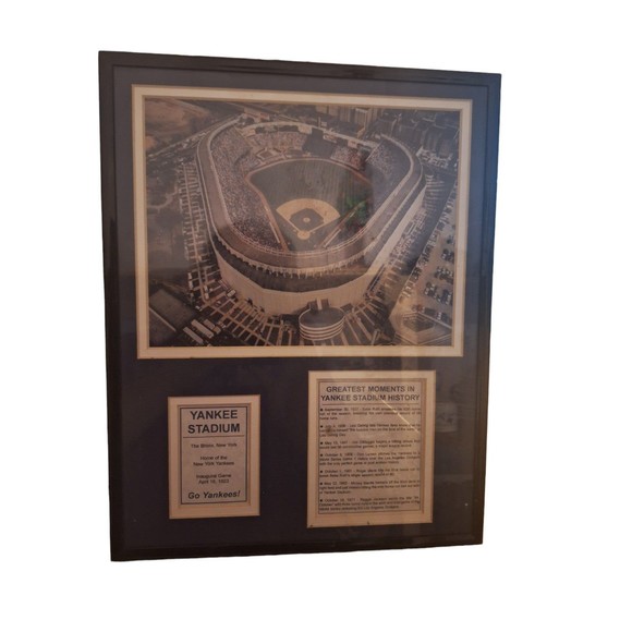 Legends Never Die - 1970s Yankee Stadium Framed Memorabilia - Picture 1 of 5